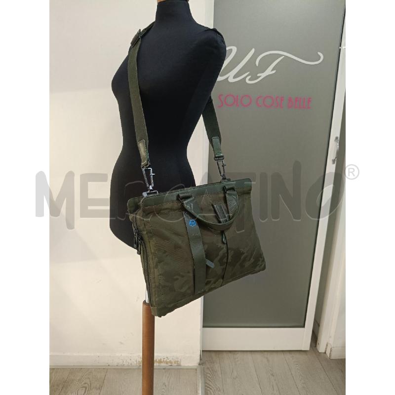 BORSA PQUADRO VERDE TESSUTO MILITARE | Mercatino dell'Usato Roma gregorio vii 3
