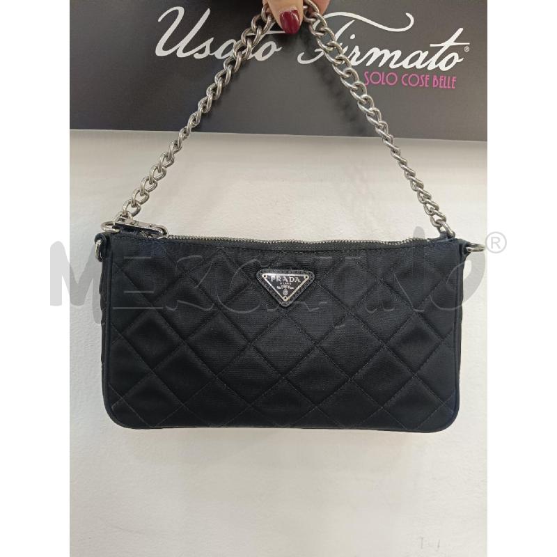 BORSA PRADA NERA NYLON TRAPUNTATA | Mercatino dell'Usato Roma gregorio vii 1