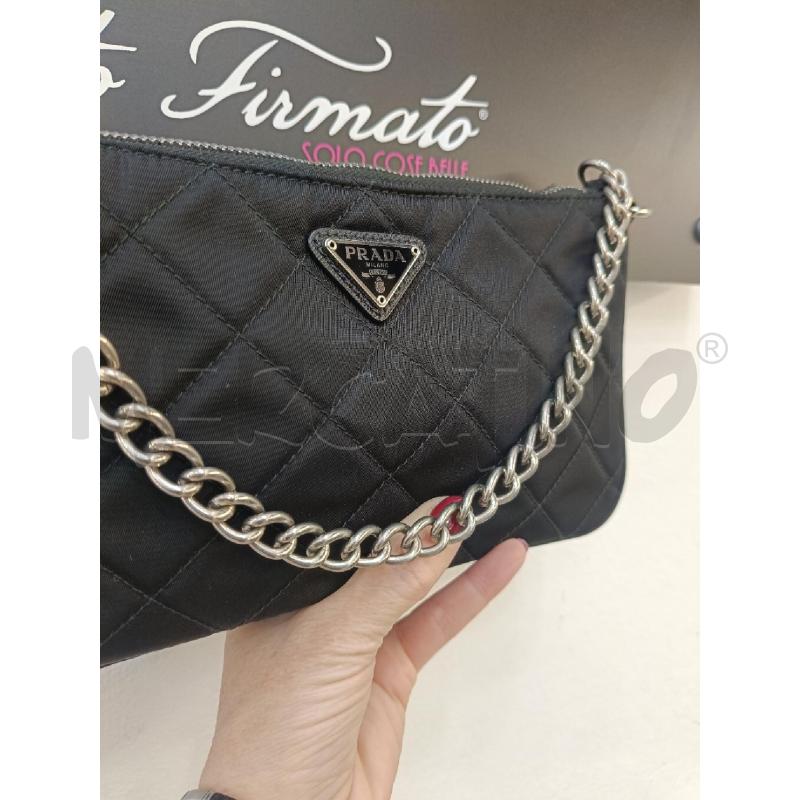 BORSA PRADA NERA NYLON TRAPUNTATA | Mercatino dell'Usato Roma gregorio vii 2