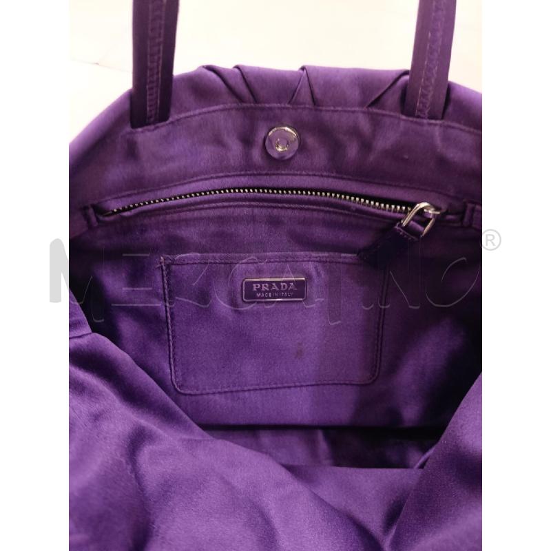 BORSA PRADA RASO VIOLA FIORI | Mercatino dell'Usato Roma gregorio vii 4