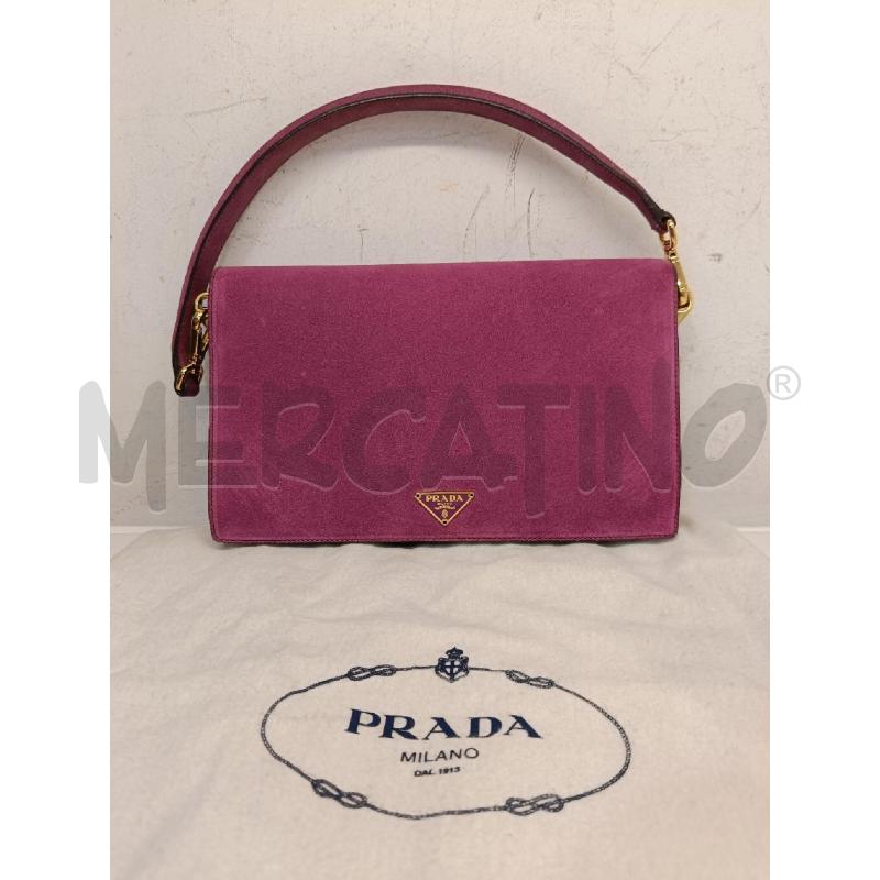 BORSA PRADA SUEDE FUCSIA  | Mercatino dell'Usato Roma gregorio vii 2