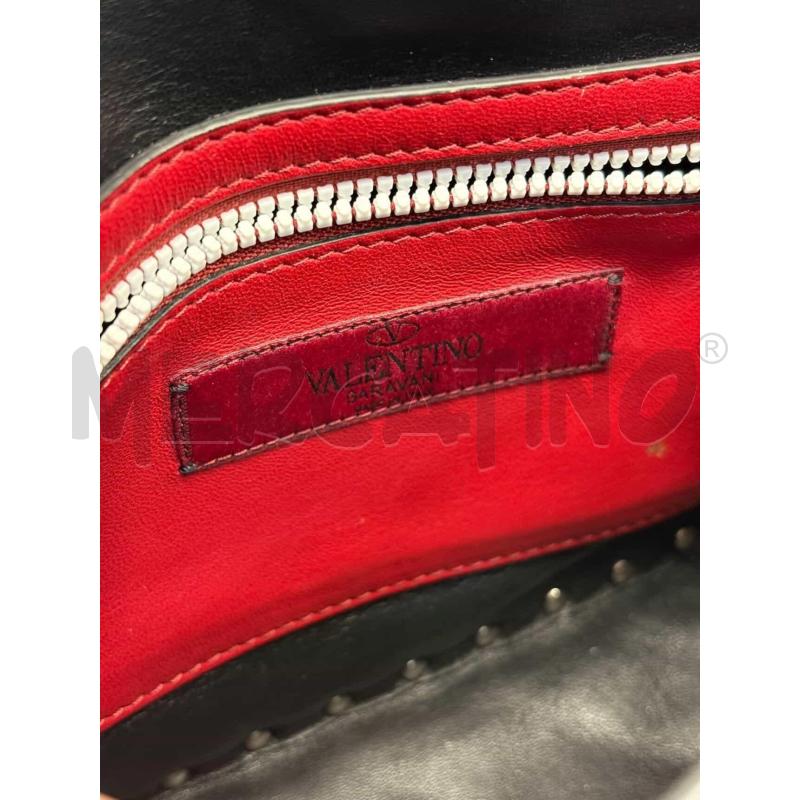 BORSA VALENTINO GARAVANI SPIKE MEDIUM NERA BORCHIE BIANCHE  | Mercatino dell'Usato Roma gregorio vii 4