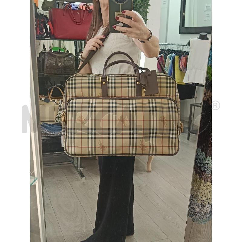 BORSONE BURBERRY 48H IN TARTAN  | Mercatino dell'Usato Roma gregorio vii 4