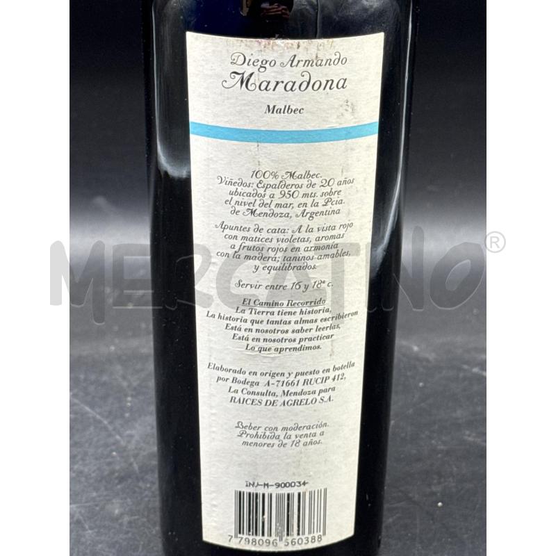 BOTTIGLIA COLLEZIONE VINO MARADONA MALBEC 2006 | Mercatino dell'Usato Roma gregorio vii 3