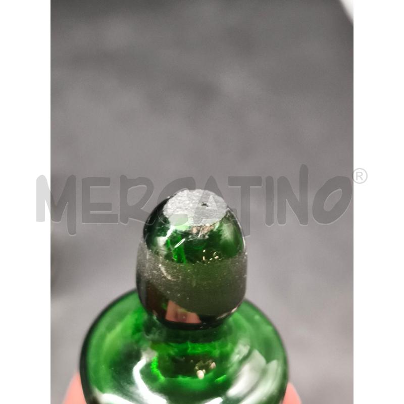 BOTTIGLIA VERDE + 11 BICCHIERINI DEC IN ARG | Mercatino dell'Usato Roma gregorio vii 2