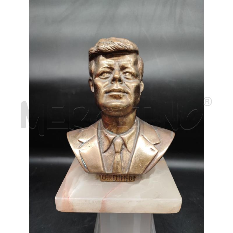 BUSTO METALLO KENNEDY BASE ONICE  | Mercatino dell'Usato Roma gregorio vii 1