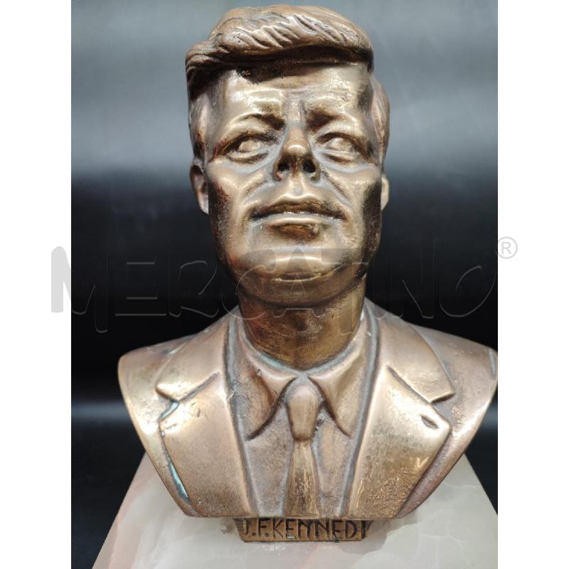 BUSTO METALLO KENNEDY BASE ONICE  | Mercatino dell'Usato Roma gregorio vii 2