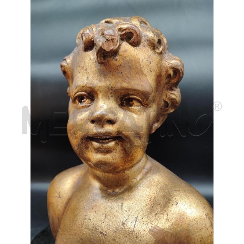BUSTO PUTTO DORATO LEGNO  | Mercatino dell'Usato Roma gregorio vii 2