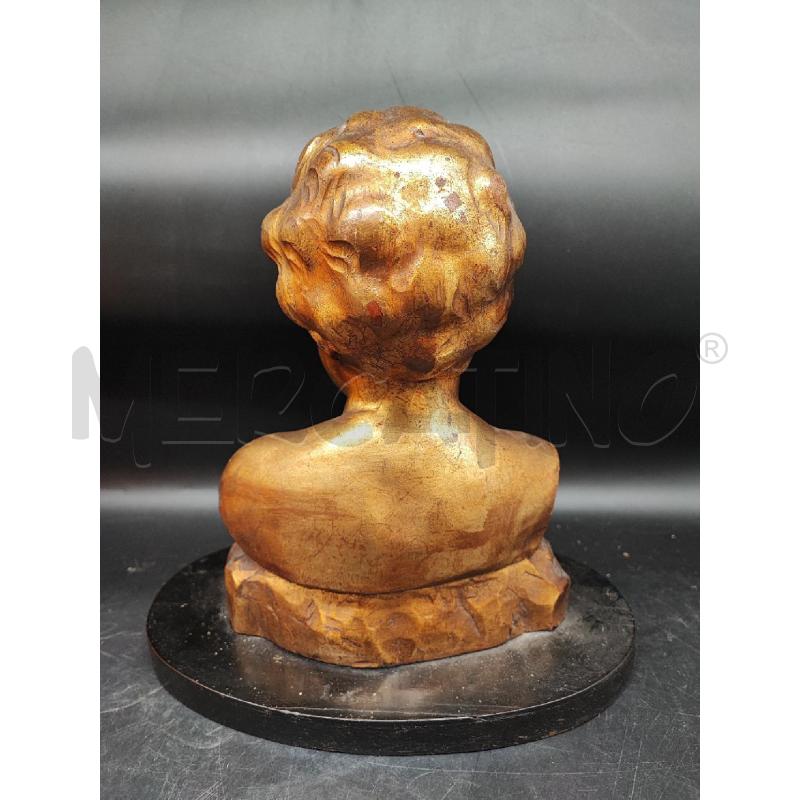 BUSTO PUTTO DORATO LEGNO  | Mercatino dell'Usato Roma gregorio vii 4