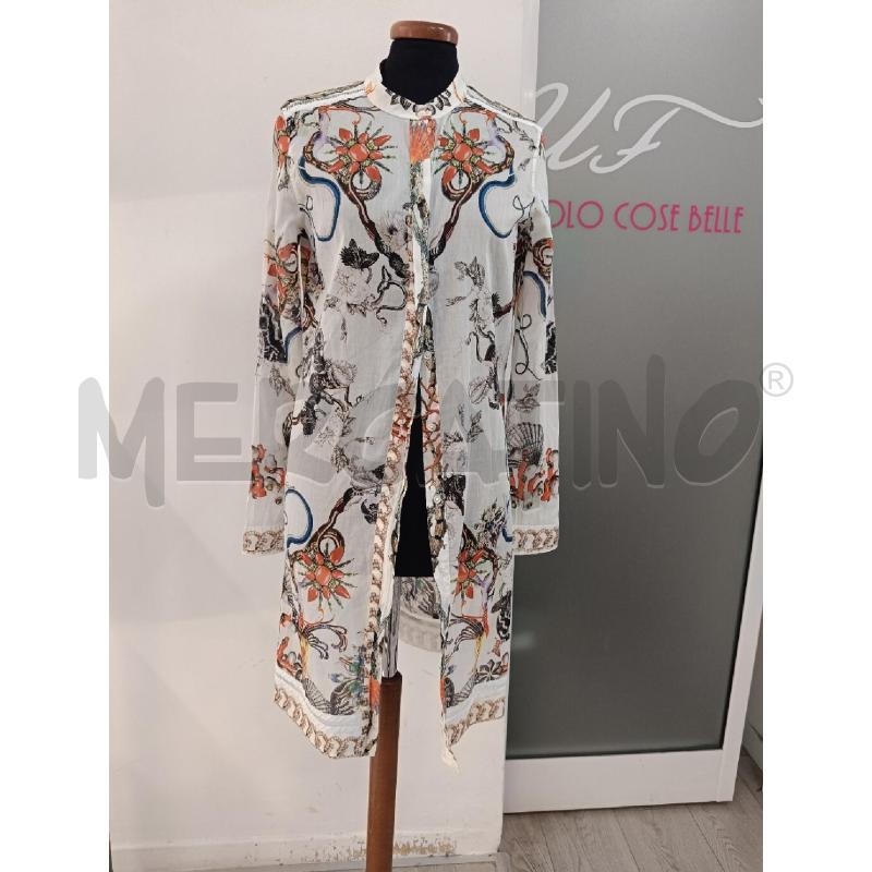 CAFTANO ROBERTO CAVALLI BIANCO STAMPA CORALLI | Mercatino dell'Usato Roma gregorio vii 1