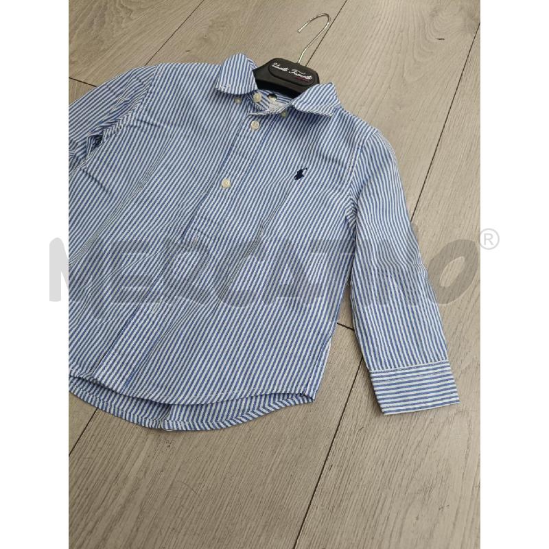 CAMICIA BAMBINO RALPH LAUREN RIGHE BIANCHE BLU | Mercatino dell'Usato Roma gregorio vii 2