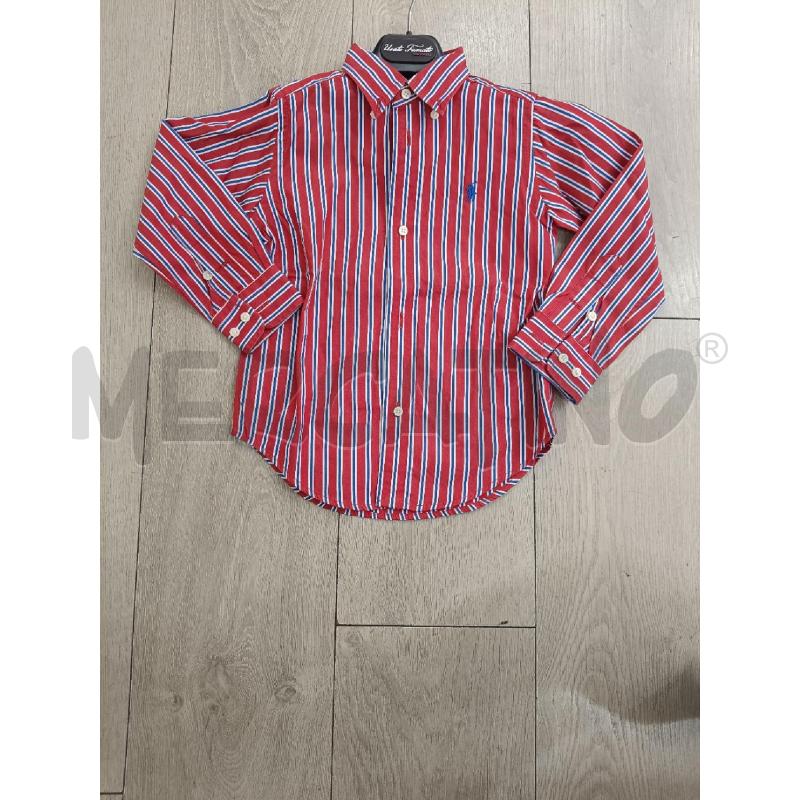 CAMICIA BAMBINO RALPH LAUREN ROSSA RIGHE BLU | Mercatino dell'Usato Roma gregorio vii 1
