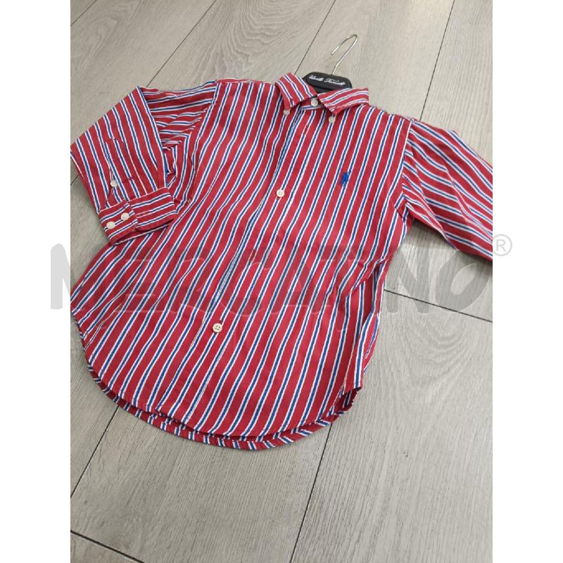CAMICIA BAMBINO RALPH LAUREN ROSSA RIGHE BLU | Mercatino dell'Usato Roma gregorio vii 2