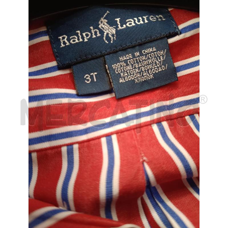 CAMICIA BAMBINO RALPH LAUREN ROSSA RIGHE BLU | Mercatino dell'Usato Roma gregorio vii 3