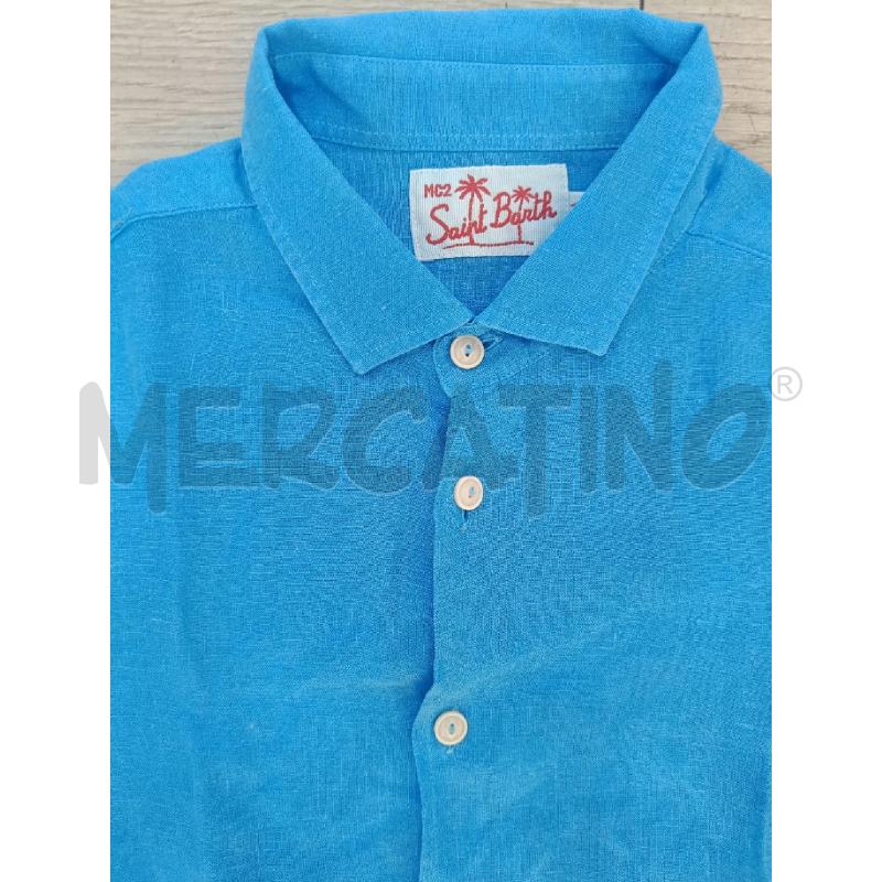 CAMICIA BAMBINO SAINT BARTH AZZURRA LINO | Mercatino dell'Usato Roma gregorio vii 3