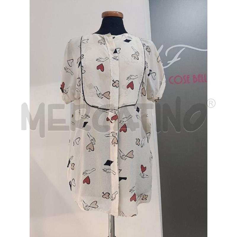 CAMICIA DONNA ALYSI BEIGE SEMI CARTE SETA | Mercatino dell'Usato Roma gregorio vii 1