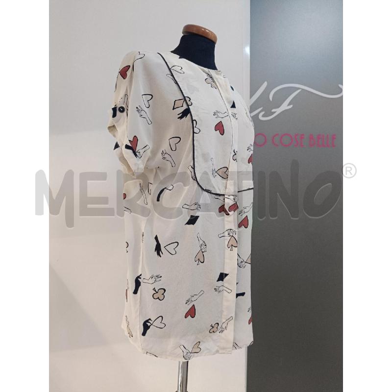 CAMICIA DONNA ALYSI BEIGE SEMI CARTE SETA | Mercatino dell'Usato Roma gregorio vii 2