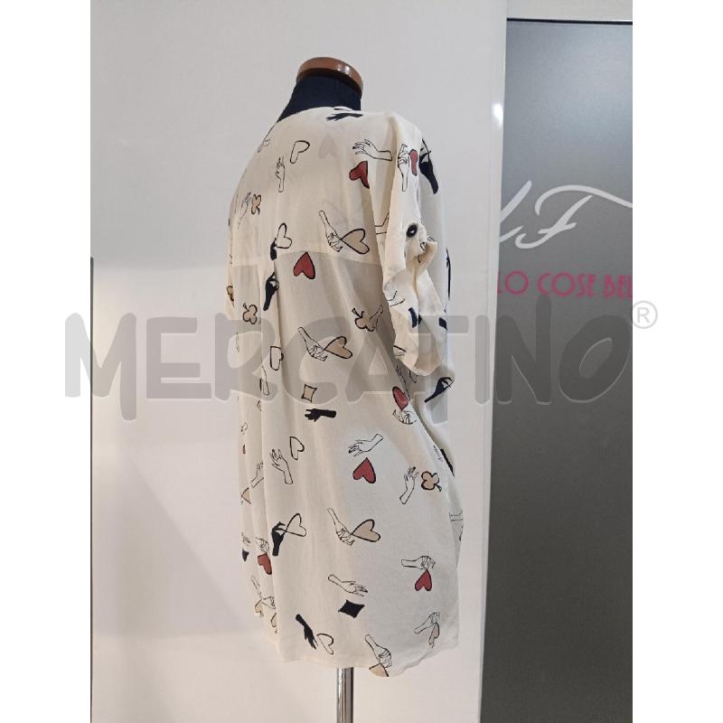 CAMICIA DONNA ALYSI BEIGE SEMI CARTE SETA | Mercatino dell'Usato Roma gregorio vii 3