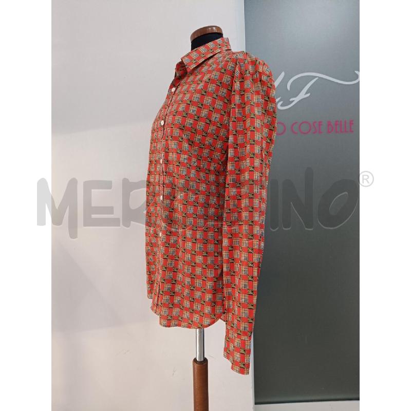 CAMICIA DONNA BURBERRY ROSSA CHECK BEIGE  | Mercatino dell'Usato Roma gregorio vii 2