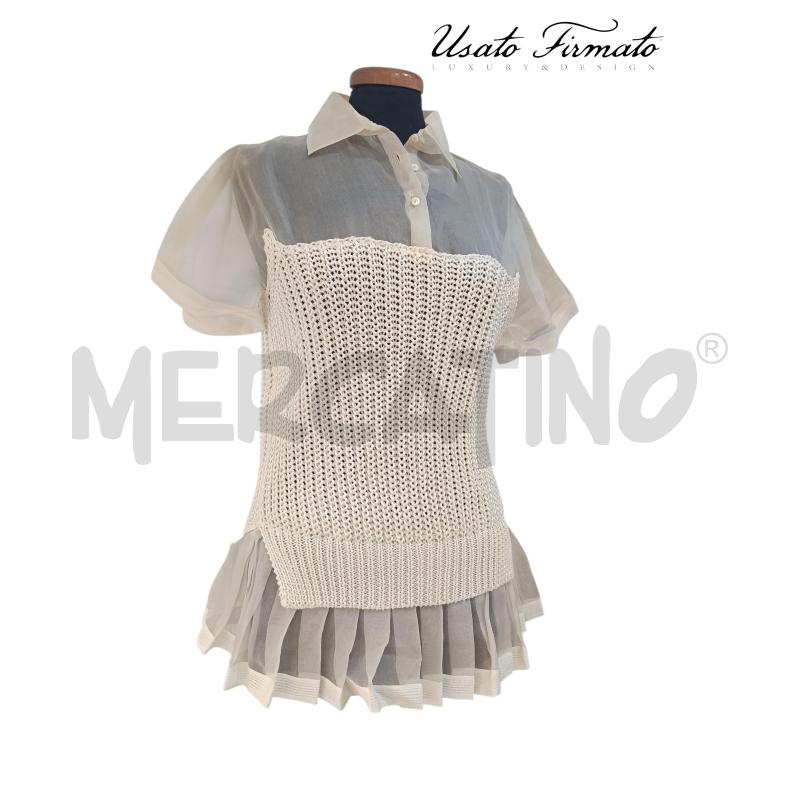 CAMICIA DONNA ERMANNO SCERVINO BEIGE CANAPA SETA | Mercatino dell'Usato Roma gregorio vii 1