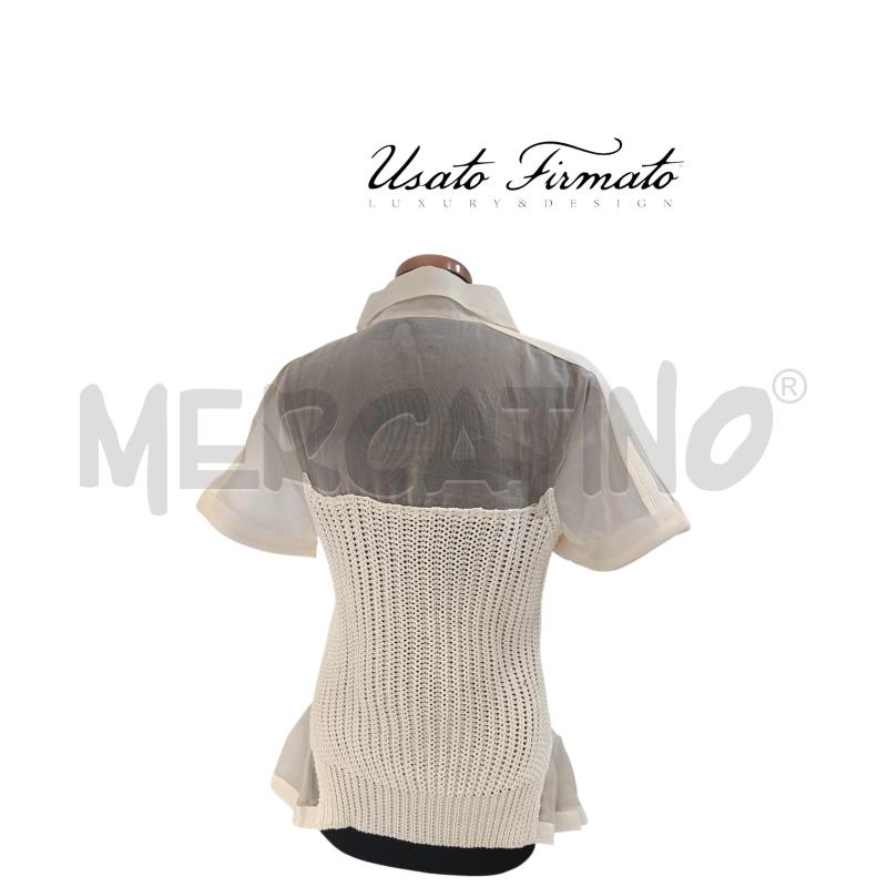 CAMICIA DONNA ERMANNO SCERVINO BEIGE CANAPA SETA | Mercatino dell'Usato Roma gregorio vii 2