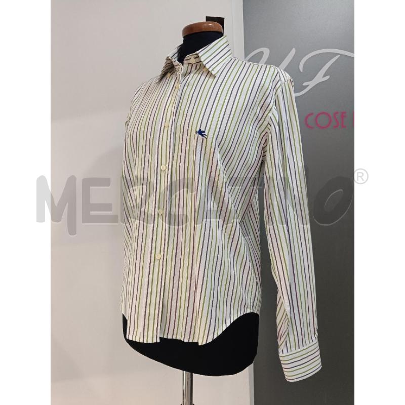 CAMICIA DONNA ETRO BIANCA RIGHE VERDI VIOLA | Mercatino dell'Usato Roma gregorio vii 2