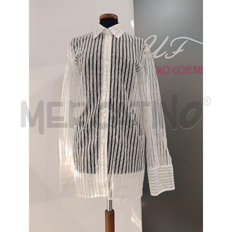 CAMICIA DONNA GIANFRANCO FERRE BIANCA RIGHE | Mercatino dell'Usato Roma gregorio vii 1