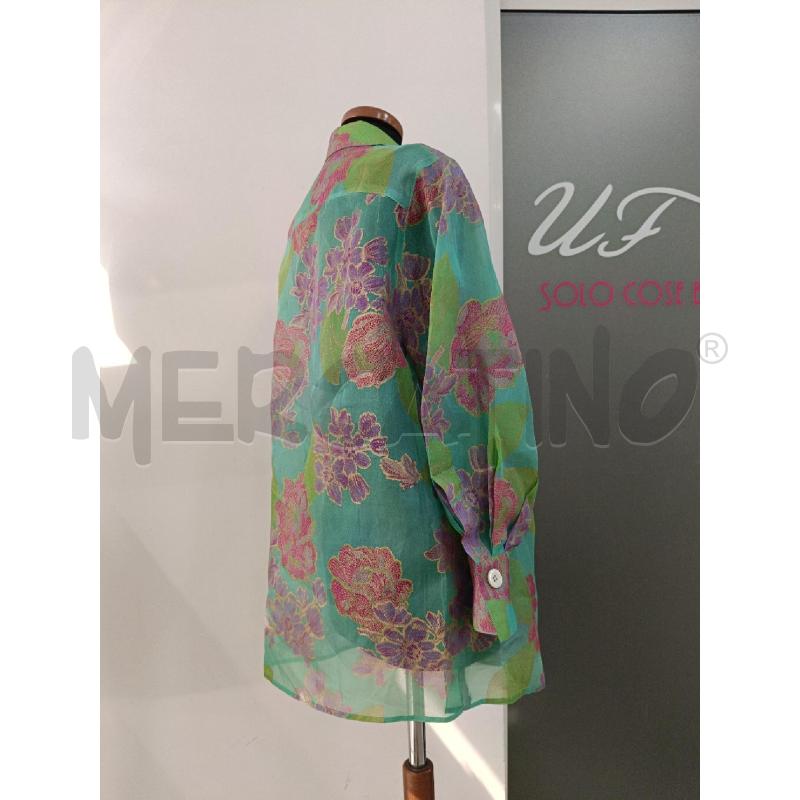 CAMICIA DONNA GIANFRANCO FERRE VERDE FIORI VIOLA FUCSIA | Mercatino dell'Usato Roma gregorio vii 3