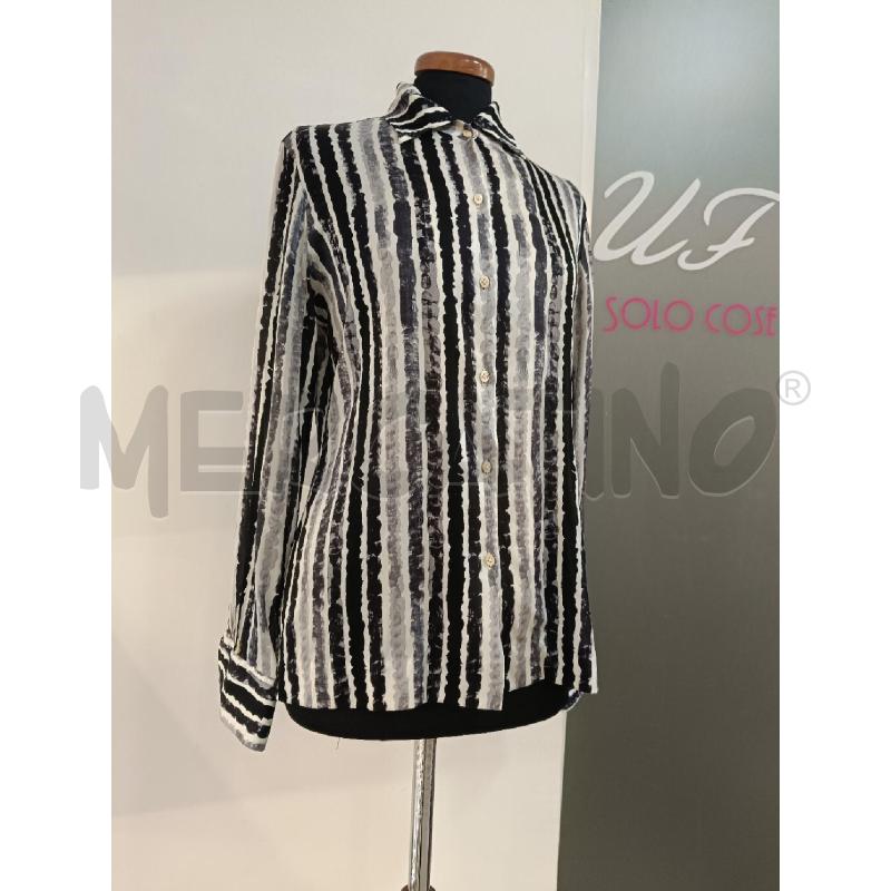 CAMICIA DONNA LE SARTE PETTEGOLE GRIGIA RIGHE SETA | Mercatino dell'Usato Roma gregorio vii 1