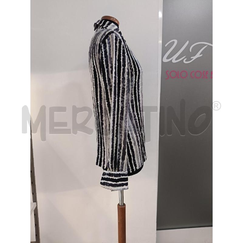 CAMICIA DONNA LE SARTE PETTEGOLE GRIGIA RIGHE SETA | Mercatino dell'Usato Roma gregorio vii 3