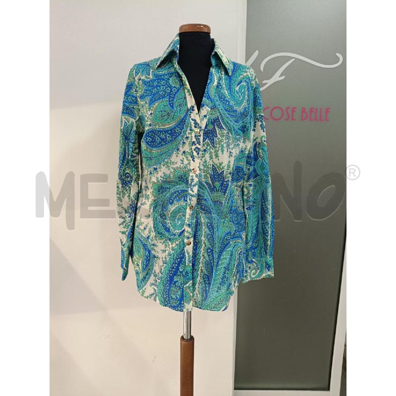CAMICIA DONNA LUISA SPAGNOLI BIANCA VERDE BLU | Mercatino dell'Usato Roma gregorio vii 1