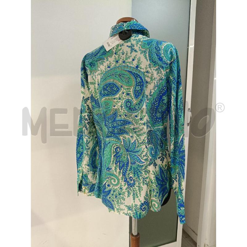 CAMICIA DONNA LUISA SPAGNOLI BIANCA VERDE BLU | Mercatino dell'Usato Roma gregorio vii 4