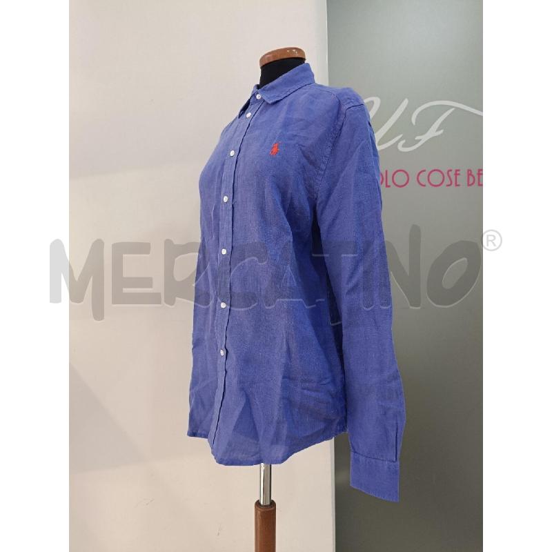 CAMICIA DONNA RALPH LAUREN AZZURRA LINO | Mercatino dell'Usato Roma gregorio vii 2