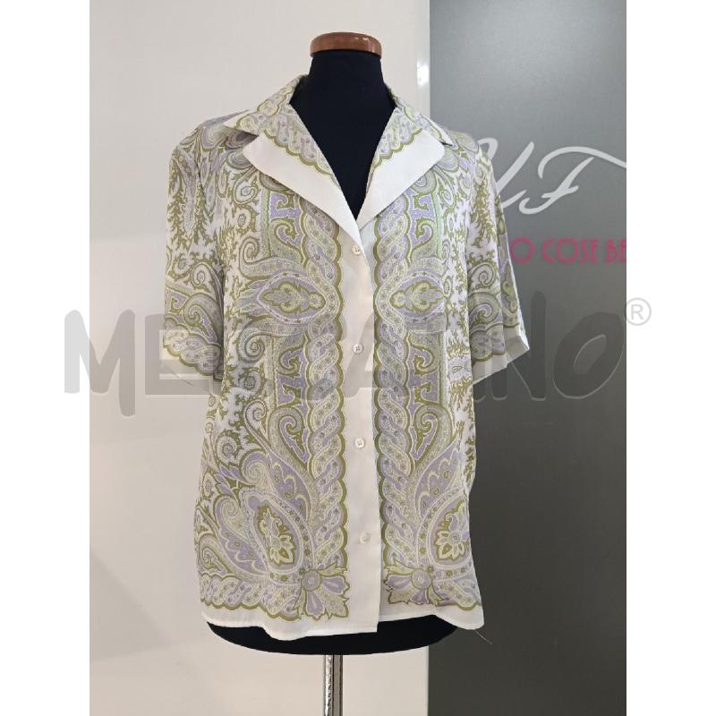 CAMICIA DONNA SANDRO BIANCA PAISLEY VERDE | Mercatino dell'Usato Roma gregorio vii 1