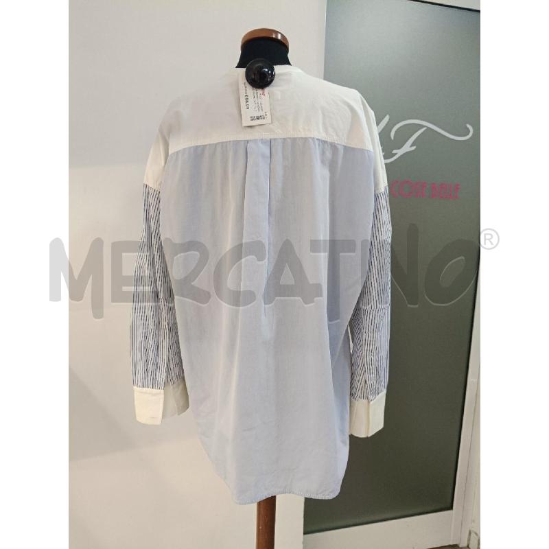 CAMICIA DONNA SANDRO BIANCA RIGHE PATCHWORK COTONE | Mercatino dell'Usato Roma gregorio vii 4