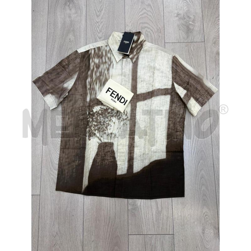 CAMICIA FENDI PRINTED NAUTRE  COTTON BEIGE | Mercatino dell'Usato Roma gregorio vii 2