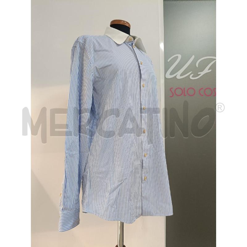 CAMICIA GUCCI UNIFORM GESSATA CELESTE BIANCA  | Mercatino dell'Usato Roma gregorio vii 2