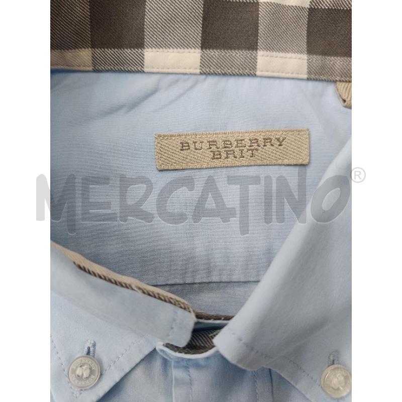 CAMICIA UOMO BURBERRY CELESTE COTONE | Mercatino dell'Usato Roma gregorio vii 4