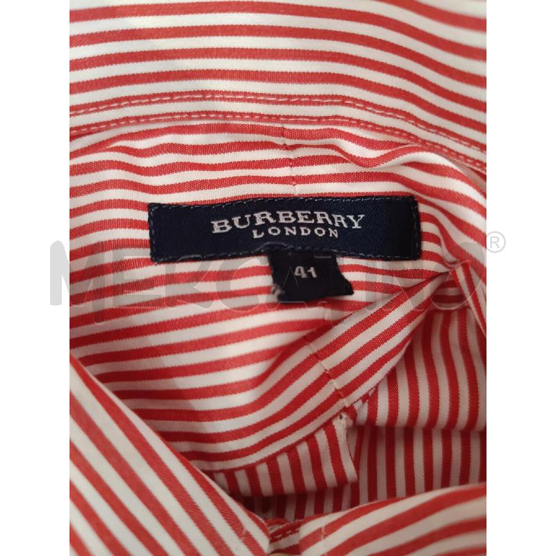 CAMICIA UOMO BURBERRY RIGATA ROSSA BIANCA  | Mercatino dell'Usato Roma gregorio vii 4