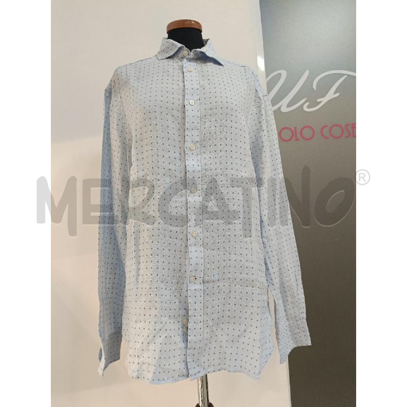 CAMICIA UOMO CAMICISSIMA CELESTE FIORI LINO | Mercatino dell'Usato Roma gregorio vii 1