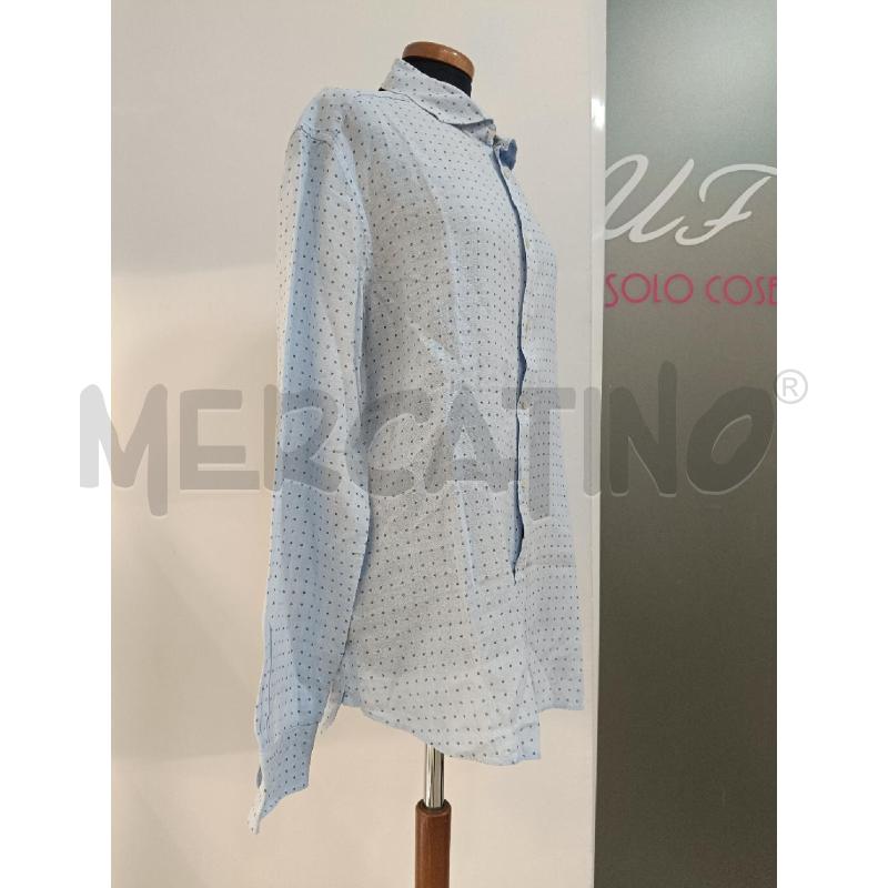 CAMICIA UOMO CAMICISSIMA CELESTE FIORI LINO | Mercatino dell'Usato Roma gregorio vii 2
