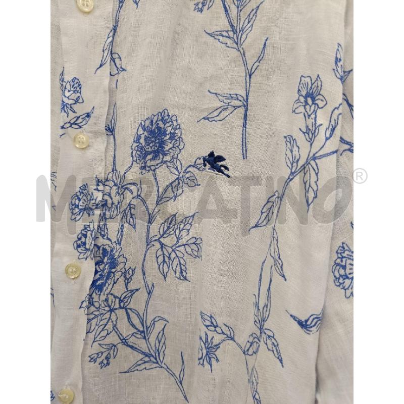 CAMICIA UOMO ETRO BIANCA FIORI BLU | Mercatino dell'Usato Roma gregorio vii 2