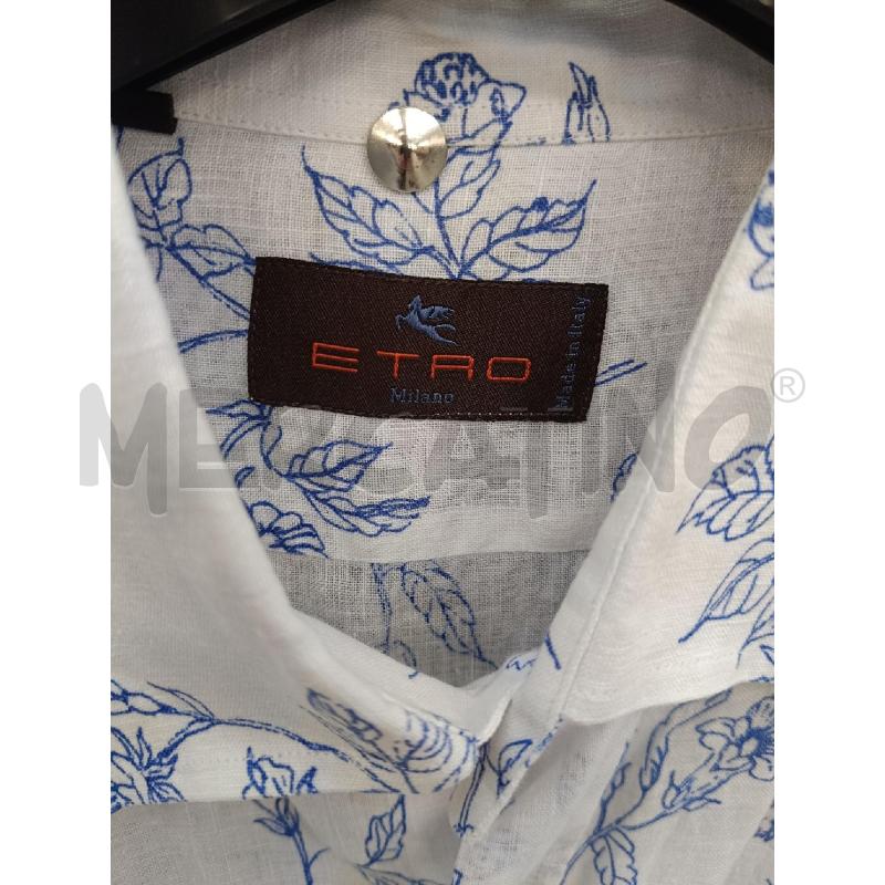 CAMICIA UOMO ETRO BIANCA FIORI BLU | Mercatino dell'Usato Roma gregorio vii 3
