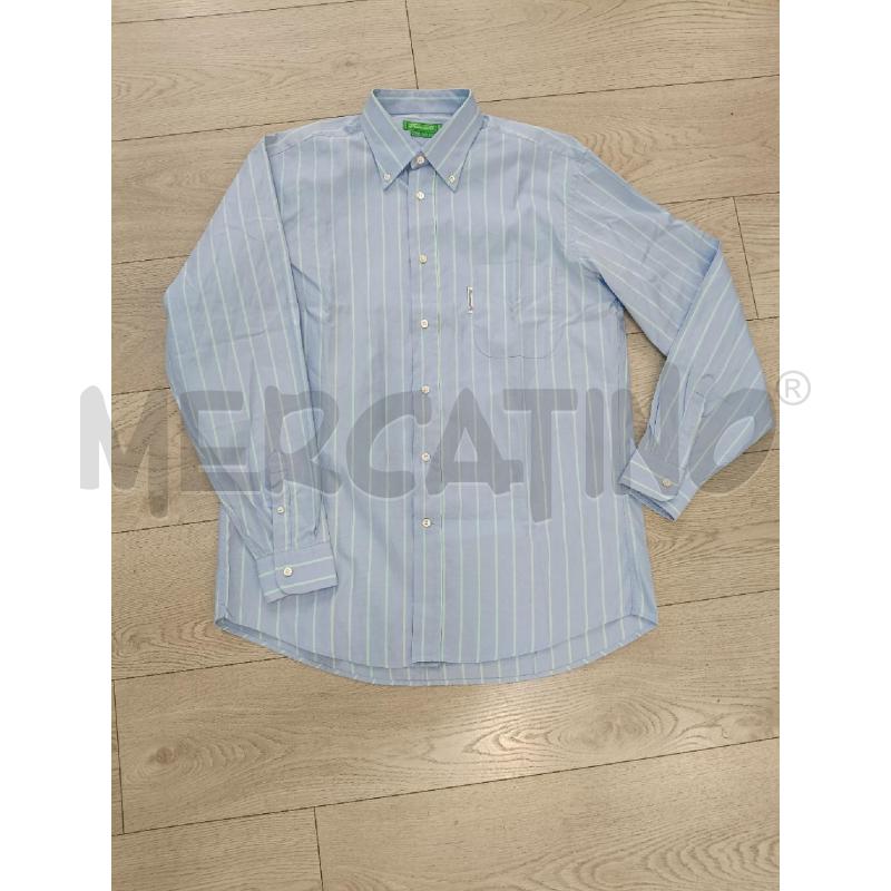 CAMICIA UOMO FACONNABLE RIGATA CELESTE VERDE | Mercatino dell'Usato Roma gregorio vii 1