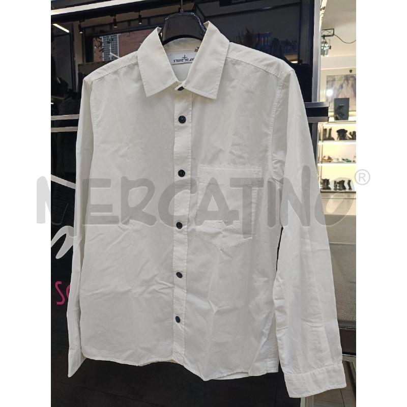 CAMICIA UOMO STONE ISLAND BIANCA BOTTONI NERI | Mercatino dell'Usato Roma gregorio vii 1