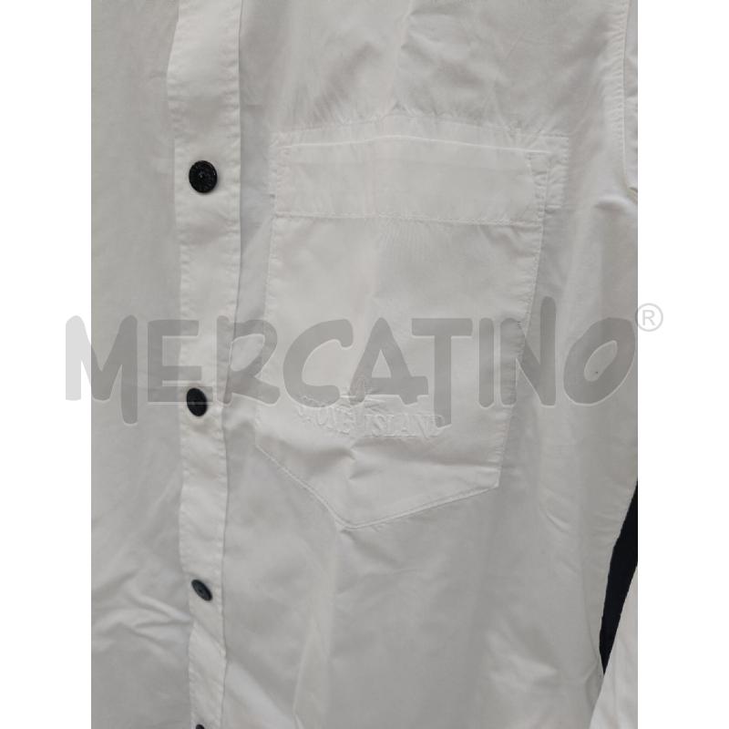 CAMICIA UOMO STONE ISLAND BIANCA BOTTONI NERI | Mercatino dell'Usato Roma gregorio vii 2