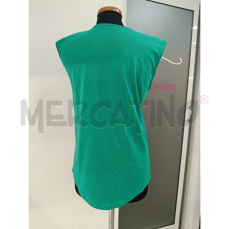 CANOTTA DONNA BALMAIN VERDE SCRITTA DORATA | Mercatino dell'Usato Roma gregorio vii 4