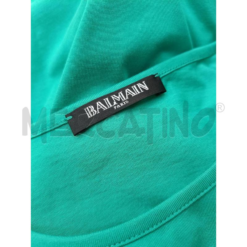 CANOTTA DONNA BALMAIN VERDE SCRITTA DORATA | Mercatino dell'Usato Roma gregorio vii 5
