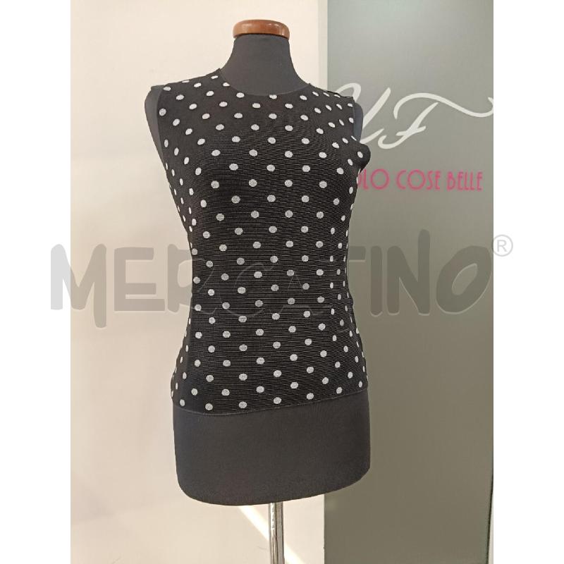 CANOTTA DONNA GIORGIO ARMANI NERA POIS ARGENTO GLITTER | Mercatino dell'Usato Roma gregorio vii 1