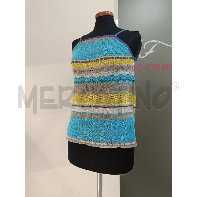 CANOTTA DONNA MISSONI GIALLA AZZURRA | Mercatino dell'Usato Roma gregorio vii 2